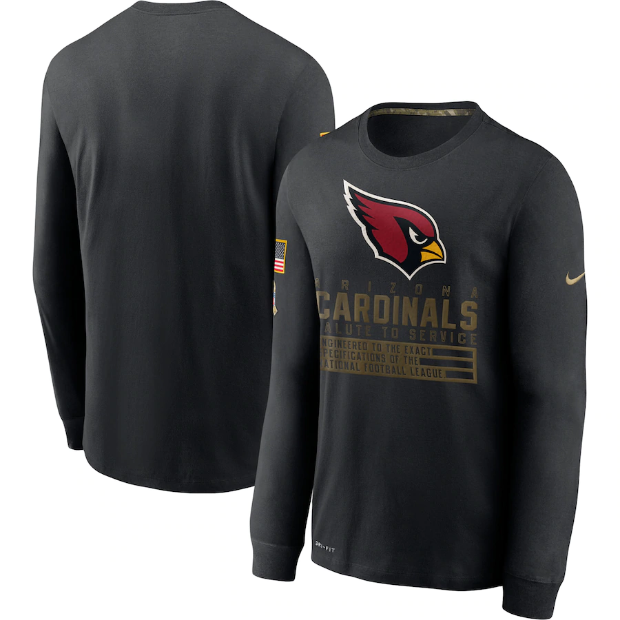 Men NFL Arizona Cardinals T Shirt Nike Olive Salute To Service 2Green